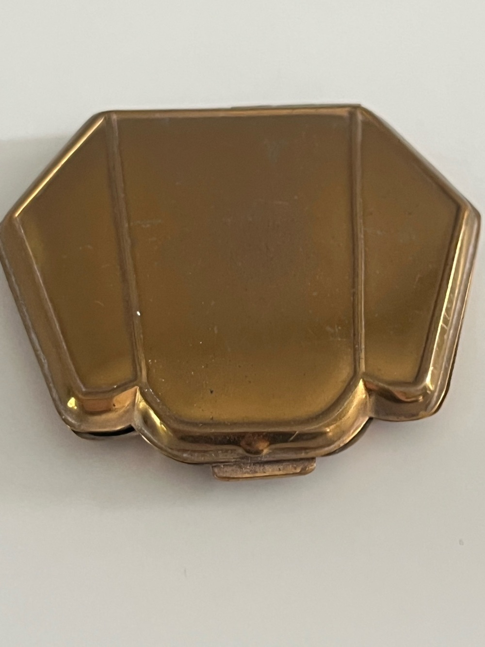 Vintage Art Deco Powder Compact Mirror & Powder Puff Case - Picture 4 of 10